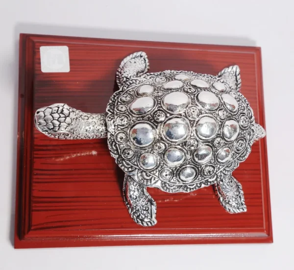 Har G Silver 7.0” Wide Turtle The Vishnu Vahana Dressed in 999 Pure Silver Symbolises Harmony in Whatever You Undertake