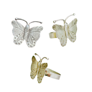 Har G Silver 925 Sterling Silver Butterfly Design Free Size Adjustable Finger Ring Women's-grils Perfect for Office, Party, everyday, any occasion wear & Gifting (04)