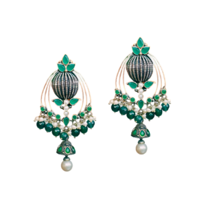 Har G Silver 925 Sterling Silver Dangle Earrings with Pearl and Turquoise Drops 1.4L x 3.5W x 7.8H cms Women-grils Perfect for everyday/any occasion wear and Gift