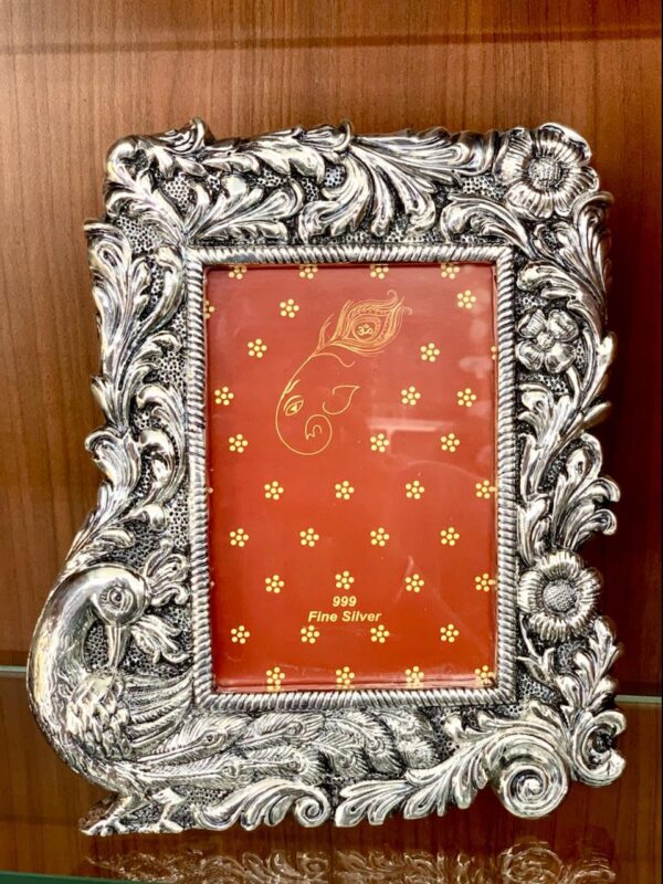 Har G Silver Capture Memories Elegantly With 10” Tall Photo Frame Handcrafted In 999 Pure Silver