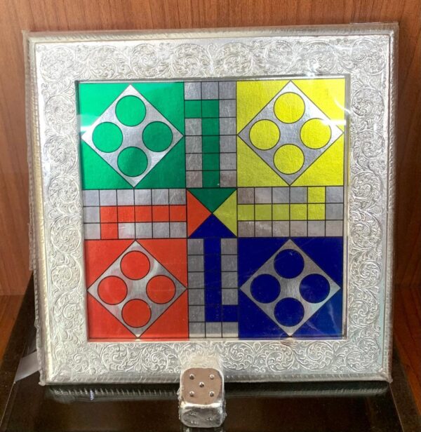 Har G Silver Exquisitely Handcrafted Ludo Board, in 999 Pure Silver, Rekindles Kinship