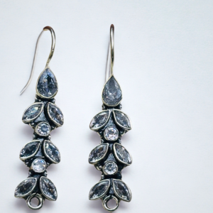 Har G Silver 925 Sterling Silver Drop Earrings for Women & Girls | Leaf Motif Dangler Earrings | Lightweight Ethnic Silver Jewelry | Gift Option