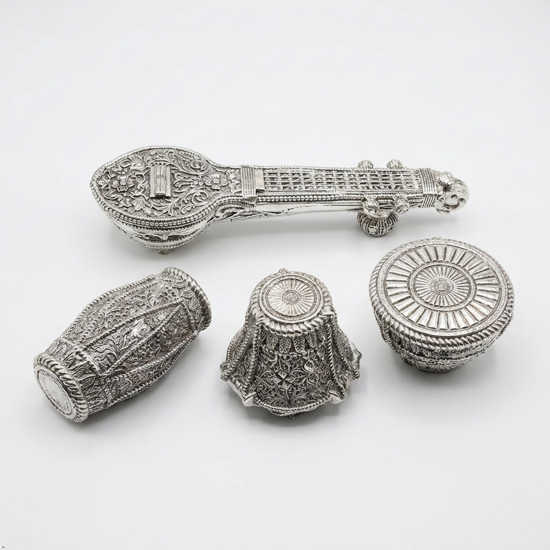 999 Fine Silver-Plated Musical Instrument Set
