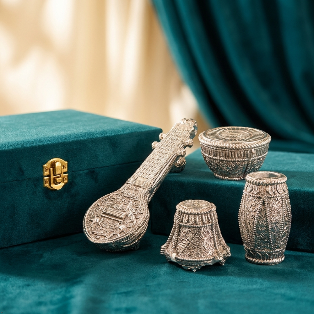 999 Fine Silver-Plated Musical Instrument Set - Image 3