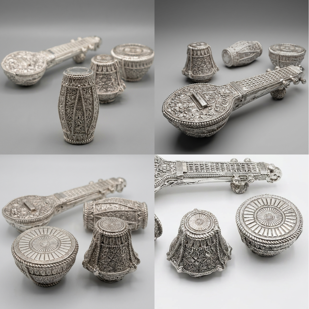 999 Fine Silver-Plated Musical Instrument Set - Image 5