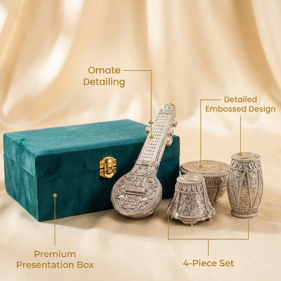 999 Fine Silver-Plated Musical Instrument Set - Image 2